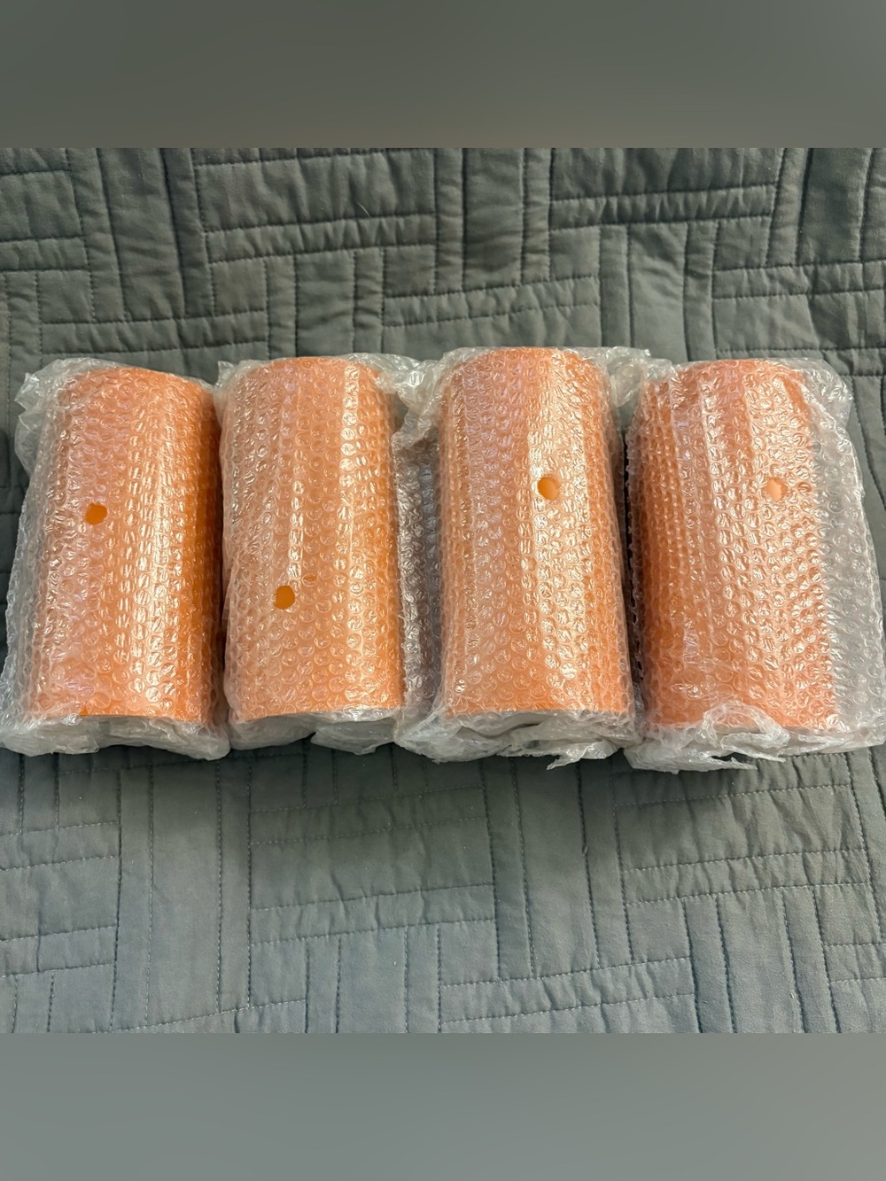 Candle Impressions Fall Orange Flameless Candles Set of 4 - 6" Halloween Timer